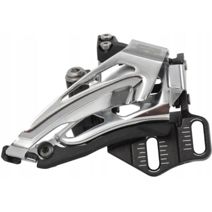 Переключатель передний SHIMANO DEORE, M4100-M, SIDE-SWING, на хомут 34,9(с адаптером 28,6/31,8), для 2x10 скоростей, угол:64- IFDM4100MX4